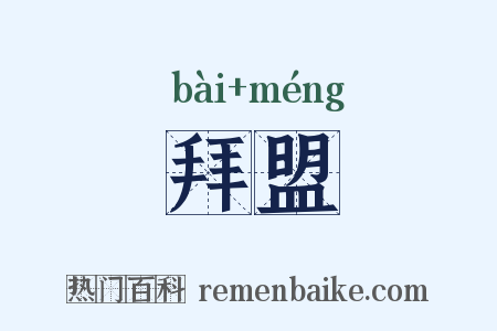 拜盟是什么意思的图片